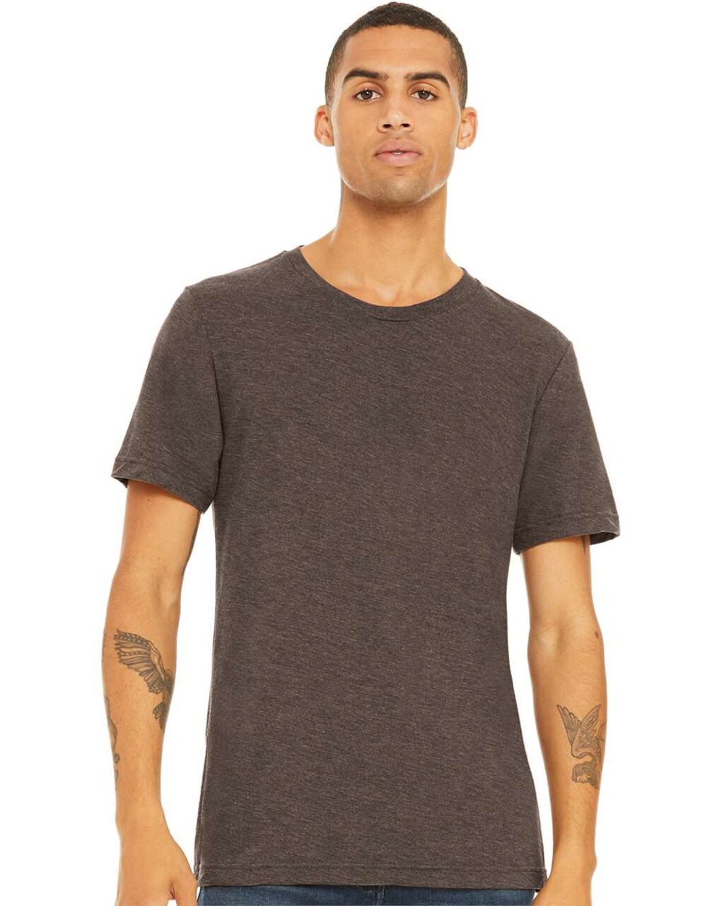 BELLA + CANVAS Triblend Crewneck Short Sleeve T-Shirt for Summer Wear & Custom Print Everyday Tee